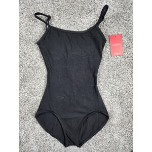 Big Girls Camisole Leotard with Adjustable Straps Backless Size Small Black